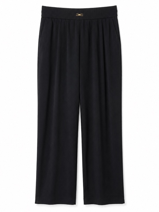 Softlygrace Pants - SoftyGrace Women's Black Pull On Straight Leg Relaxed Fit Pants NWT Size Medium